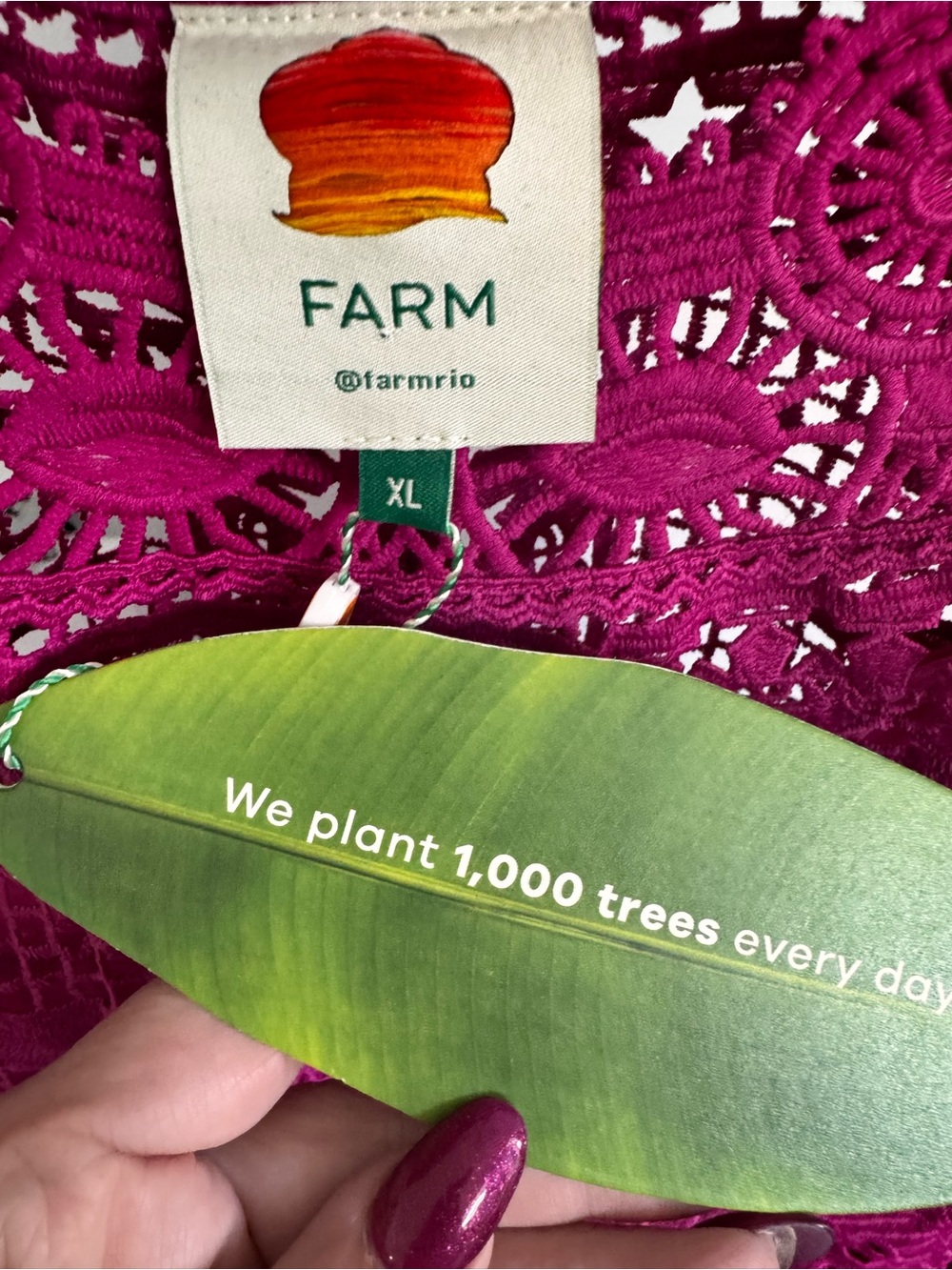 BNWT FARM RIO Alucina Luz Crop Top SZ XL - Picture 9 of 10